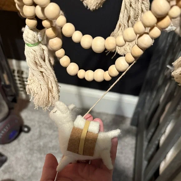 Anthropologie Cream Beaded Mobile